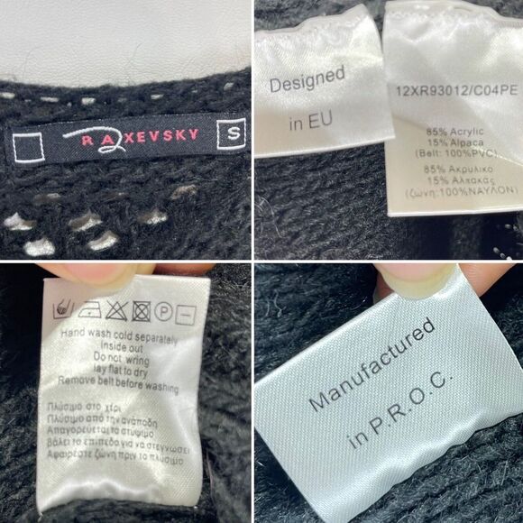 Women Chunky Cable Knit Bodycon Sweater Dress Small - Picture 8 of 13